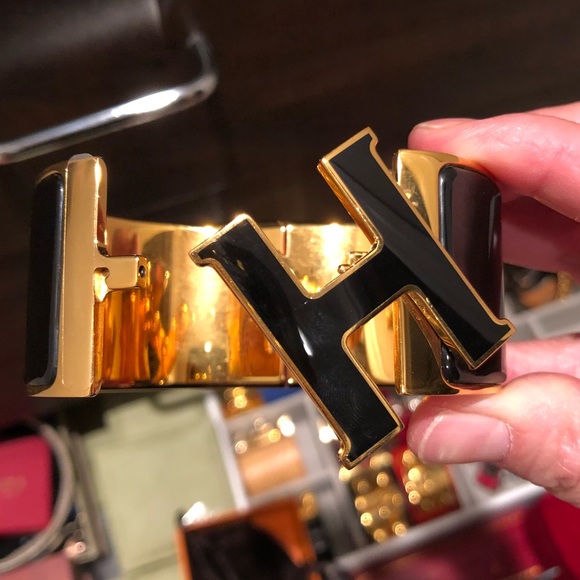 Hermes extra large H clic clac- black enamel - Picture 4 of 8